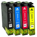 Epson Workforce WF-2950DWF inkt cartridges 604 XL set 4 stuks Compatible