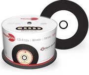 Primeon CD-R 700 MB Inkjet Printable Black Vinyl 50 stuks 