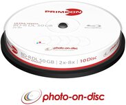 Primeon BD-R DL 50 GB Printable 8x Speed Cakebox 10 Stuks
