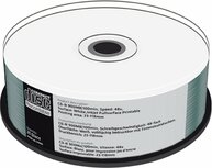 MediaRange CD-R 900MB 100 min 48x inkjet printable cakebox 25