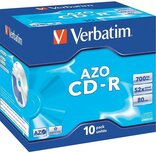 Verbatim CD-R 700 MB AZO Crystal in jewel case 10 Stuks