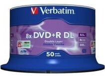 Verbatim DVD+R DL 8.5 GB Matt Silver 50 stuks