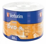 Verbatim DVD-R 4.7 GB Matt Silver eco pack 50 Stuks