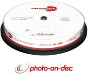 Primeon Music CD-R 80 minuten Inkjet Printable 10 stuks