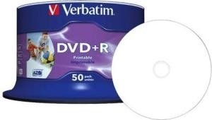 Verbatim DVD+R 4.7 GB DataLife Plus Photo Inkjet Printable 50 stuks