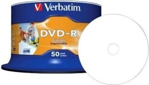 Verbatim DVD-R 4.7 GB DataLife Plus Inkjet Printable 50 stuks