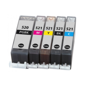 Canon pixma MP540 inkt cartridges CLI-521 / PGI-520 set 5 stuks Compatible