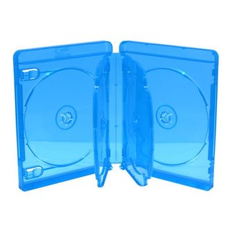 Blu-Ray  doosjes 6 disc transparant blauw 3 stuks 15 mm 