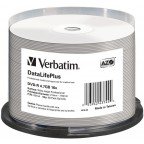 Verbatim DVD-R 4.7 GB Wide Silver Inkjet Printable No ID 50 stuks 