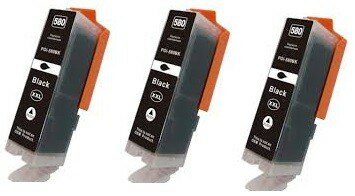 Huismerk Canon pixma inktcartridges PGI-580 XL BK 3 stuks