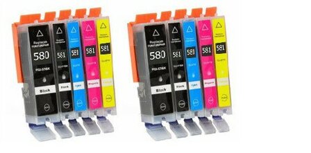 Huismerk Canon pixma TS6251 inktcartridges CLI-581 XL / PGI-580 XL set 10 STUKS