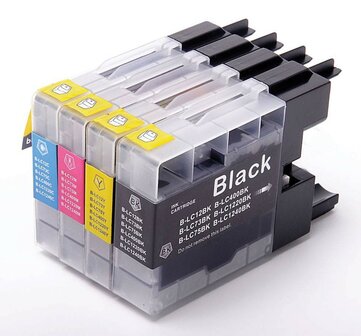 Huismerk Brother DCP-J525W compatible inktcartridges LC1240 set 4 stuks