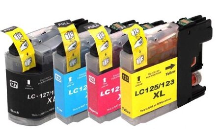 Brother DCP-J552DW compatible inkt cartridges LC-123 Set 4 stuks