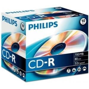 Philips CD-R 700 MB 10 stuks jewel case