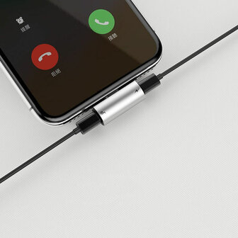 Baseus Splitter Apple Lightning naar 2x Apple Lightning Zwart
