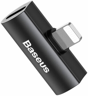 Baseus Splitter Apple Lightning naar 2x Apple Lightning Zwart