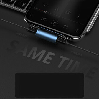 Baseus Splitter Apple Lightning naar 2x Apple Lightning Zwart