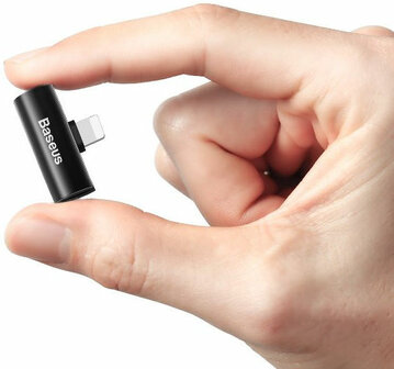 Baseus Splitter Apple Lightning naar 2x Apple Lightning Zwart