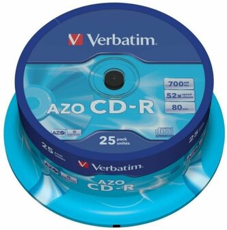 Verbatim CD-R 700 MB AZO Crystal 25 stuks