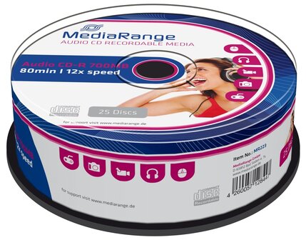 Mediarange Music CD-R 80 minuten 25 stuks