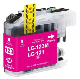 Brother compatible inkt cartridges LC-123 Magenta