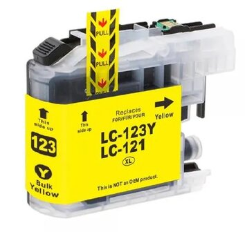 Brother compatible inkt cartridges LC-123 Yellow
