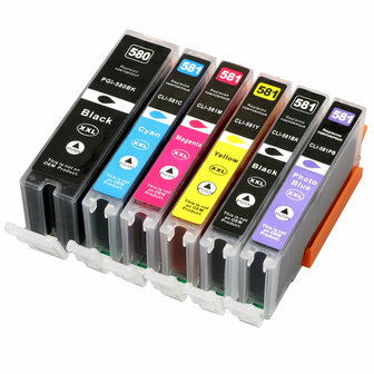 Canon inkt cartridges CLI-581 XL / PGI-580 XL set 6 stuks