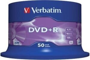 Verbatim DVD+R 4.7 GB Matt Silver 50 stuks 