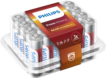 Philips Power Alkaline batterijen AA 24-pack 