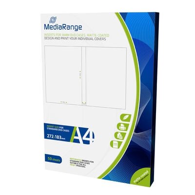 MediaRange DVD 14 mm cover inserts 50 stuks