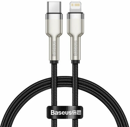 Baseus Cafule Series USB-C naar Apple Lightning Kabel 20W 25cm Zwart