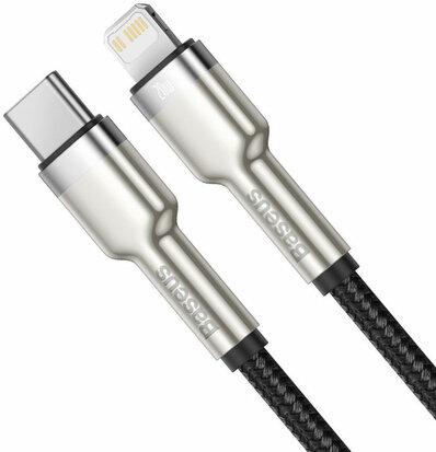 Baseus Cafule Series USB-C naar Apple Lightning Kabel 20W 25cm Zwart