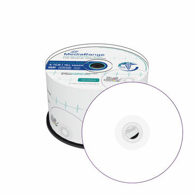 MediaRange Medical Line DVD-R 4.7 GB Inkjet Printable 50 stuks 