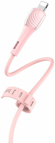 Hoco X49 Apple Lightning Kabel 2.4 Ampère Met Strip 1 Meter Roze