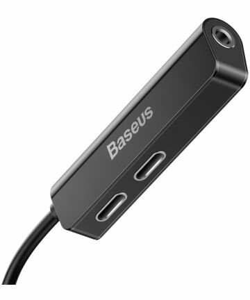 Baseus L52 Adapter Lightning naar 2x Lightning en 3.5mm Jack Splitter
